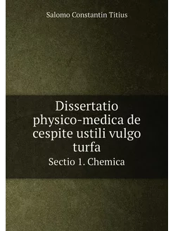 Dissertatio physico-medica de cespite ustili vulgo t