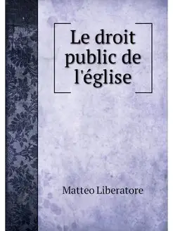 Le droit public de l'eglise