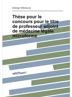 Thèse pour le concours pour le titre de professeur a