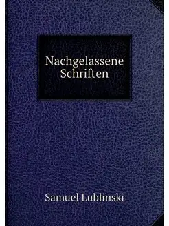 Nachgelassene Schriften