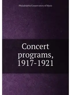 Concert programs, 1917-1921