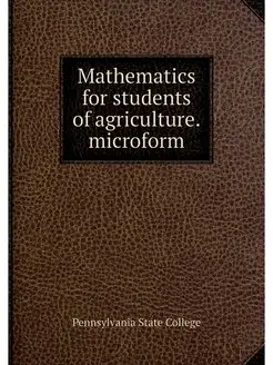 Mathematics for students of agricultu