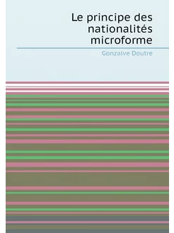 Le principe des nationalités microforme