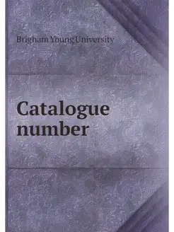 Catalogue number