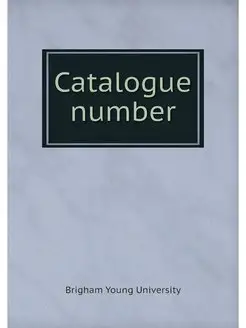 Catalogue number