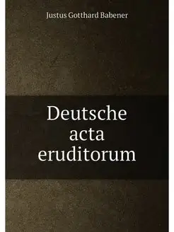 Deutsche acta eruditorum