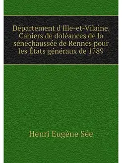 Departement d'Ille-et-Vilaine. Cahier