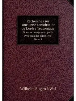 Recherches sur l'ancienne constitutio