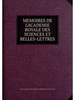 MEMOIRES DE L'ACADEMIE ROYALE DES SCI