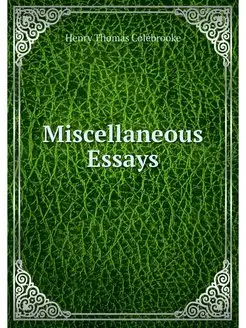 Miscellaneous Essays