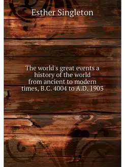 The world's great events a history of