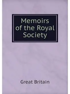 Memoirs of the Royal Society