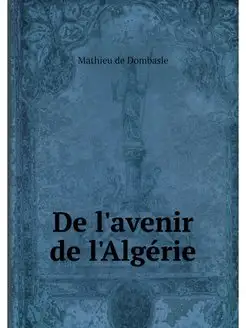 De l'avenir de l'Algérie