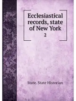 Ecclesiastical records, state of New