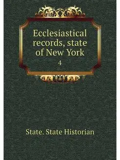 Ecclesiastical records, state of New