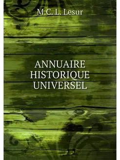 ANNUAIRE HISTORIQUE UNIVERSEL