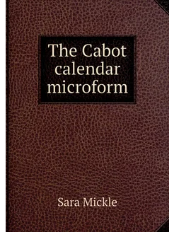 The Cabot calendar microform