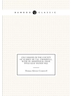 Excursions in the County of Surrey By T.K. Cromwell