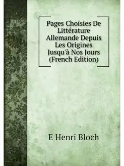 Pages Choisies De Litterature Alleman