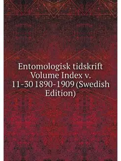 Entomologisk tidskrift Volume Index v