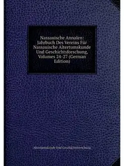 Nassauische Annalen Jahrbuch Des Ver