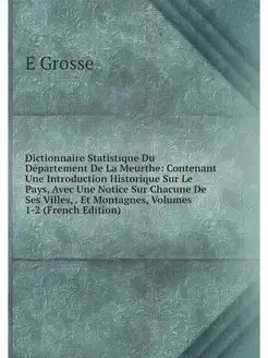 Dictionnaire Statistique Du Departeme