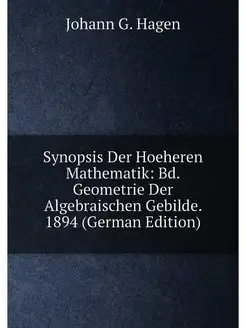 Synopsis Der Hoeheren Mathematik Bd. Geometrie Der