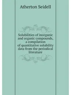 Solubilities of inorganic and organic