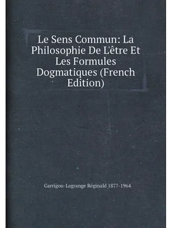 Le Sens Commun La Philosophie De L'être Et Les Form