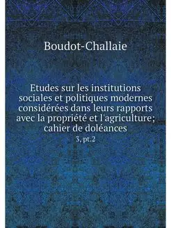 Etudes sur les institutions sociales