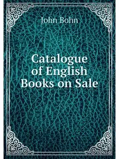 Catalogue of English Books on Sale