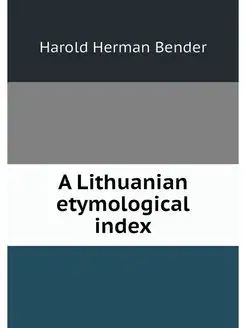 A Lithuanian etymological index