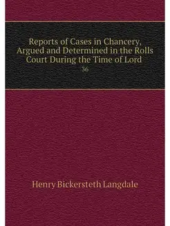 Reports of Cases in Chancery, Argued