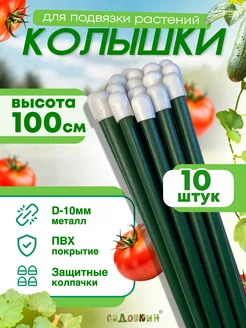 Колышки садовые для подвязки металлические 1.0м (10 штук)