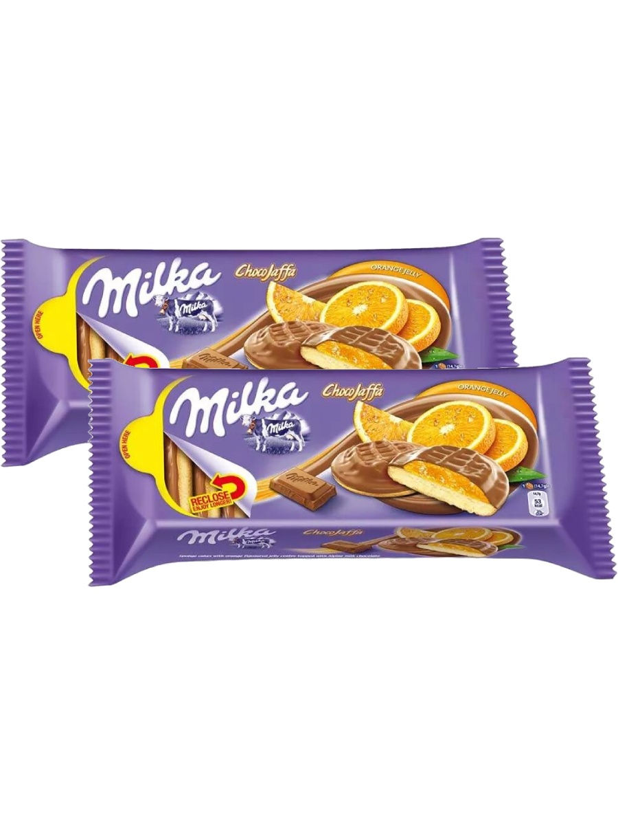 Milka печенье с апельсином