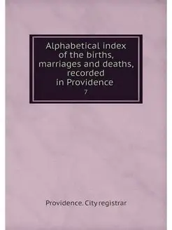 Alphabetical index of the births, mar