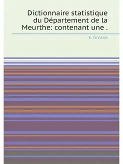 Dictionnaire statistique du Departeme