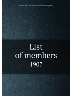 List of members. 1907