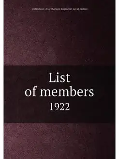 List of members. 1922