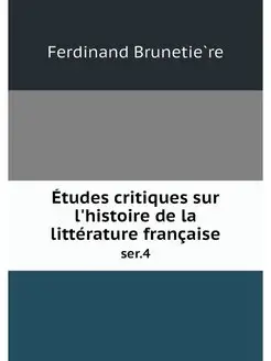 Etudes critiques sur l'histoire de la