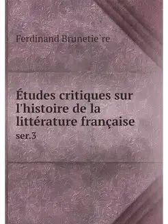 Etudes critiques sur l'histoire de la