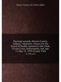 Marriage records, Marion County, Indiana Ministers