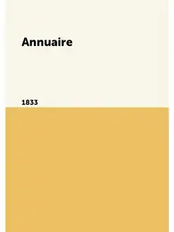 Annuaire. 1833