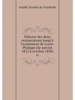 Histoire des deux restaurations jusqu