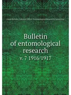 Bulletin of entomological research. v