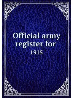 Official army register for . 1915