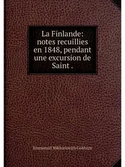 La Finlande notes recuillies en 1848