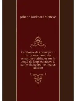 Catalogue des principaux historiens