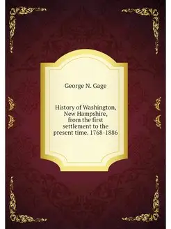 History of Washington, New Hampshire