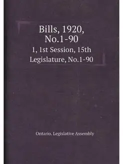 Bills, 1920, No.1-90. 1, 1st Session